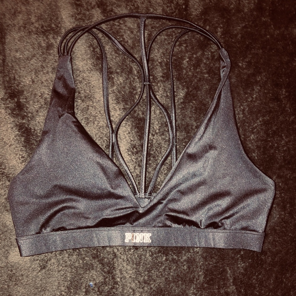 PINK victoria’s secret gray sports bra